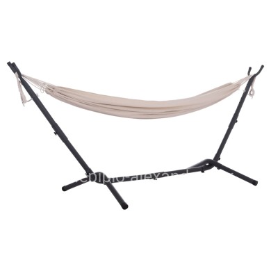 HAMMOCK CRAVE HM6304.02 ANTHRACITE METAL FRAME-BEIGE FABRIC 265x93x105Hcm.