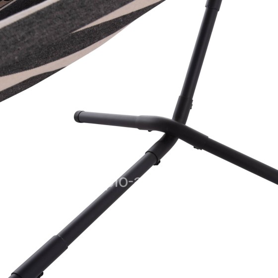 HAMMOCK CRAVE HM6304.03 ANTHRACITE METAL FRAME-BLUE FABRIC WITH WHITE STRIPES 265x93x105Hcm.