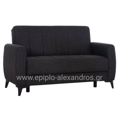SOFA-BED 2-SEATER WITH STORAGE SPACE NIKKO HM3293.01 GREY FABRIC 144x75x84Hcm.