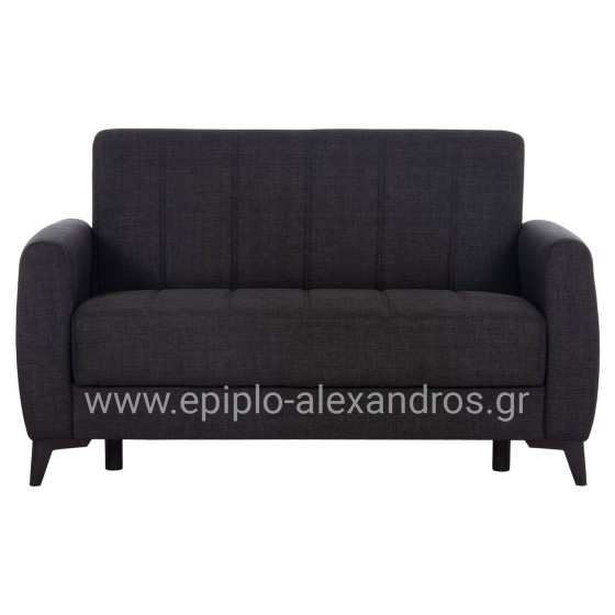 SOFA-BED 2-SEATER WITH STORAGE SPACE NIKKO HM3293.01 GREY FABRIC 144x75x84Hcm.