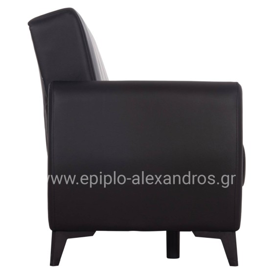 SOFA-BED 2-SEATER WITH STORAGE SPACE NIKKO HM3293.11 BLACK PU 144x75x84Hcm.