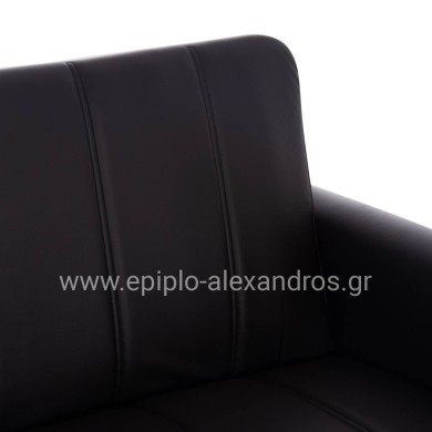 SOFA-BED 2-SEATER WITH STORAGE SPACE NIKKO HM3293.11 BLACK PU 144x75x84Hcm.