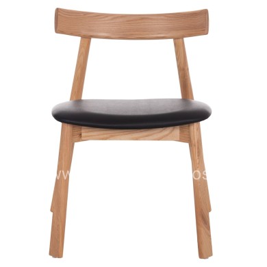 DINING CHAIR SEKAN HM18245.04 RUBBERWOOD-BLACK PU 60x54x72Hcm.
