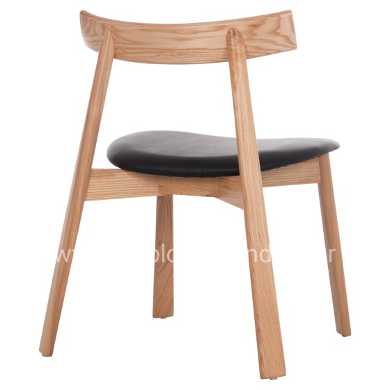 DINING CHAIR SEKAN HM18245.04 RUBBERWOOD-BLACK PU 60x54x72Hcm.