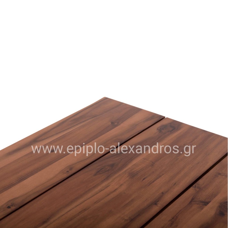 OUTDOOR DINING TABLE FRIGGO HM6298.02 ACACIA WOOD 2.6cm thick--METAL LEGS 200x100x76Hcm