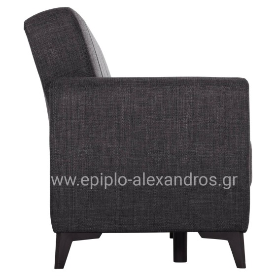 SOFA-BED 3-SEATER WITH STORAGE SPACE NIKKO HM3292.01 GREY FABRIC 209x76x83Hcm.