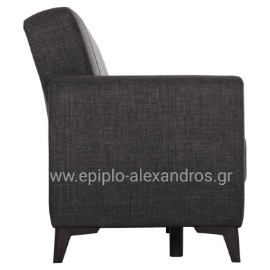 SOFA-BED 3-SEATER WITH STORAGE SPACE NIKKO HM3292.01 GREY FABRIC 209x76x83Hcm.