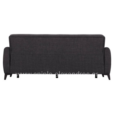 SOFA-BED 3-SEATER WITH STORAGE SPACE NIKKO HM3292.01 GREY FABRIC 209x76x83Hcm.