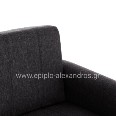 SOFA-BED 3-SEATER WITH STORAGE SPACE NIKKO HM3292.01 GREY FABRIC 209x76x83Hcm.