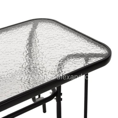 OUTDOOR DINING SET ADAM HM5193.13 TABLE WITH 4 DINING CHAIRS--BLACK