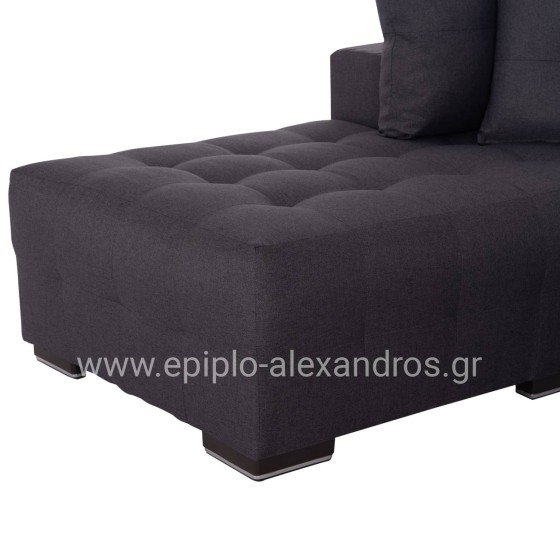 CORNER SOFA-BED WITH STORAGE SPACE TRENDSTON HM3302.01L GREY FABRIC 298x177x95Hcm.