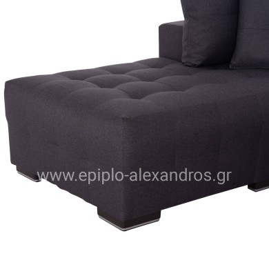 CORNER SOFA-BED WITH STORAGE SPACE TRENDSTON HM3302.01L GREY FABRIC 298x177x95Hcm.