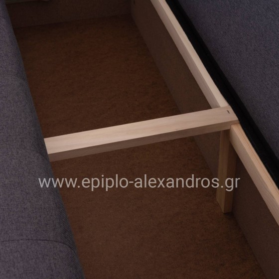 CORNER SOFA-BED WITH STORAGE SPACE TRENDSTON HM3302.01L GREY FABRIC 298x177x95Hcm.