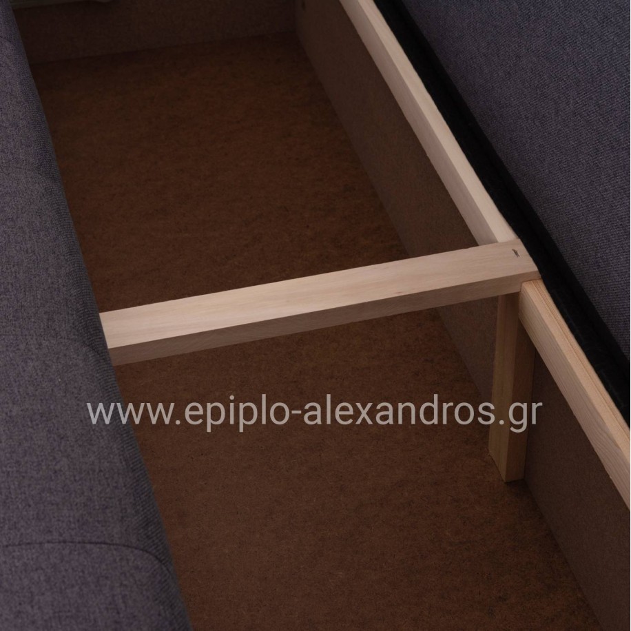 CORNER SOFA-BED WITH STORAGE SPACE TRENDSTON HM3302.01L GREY FABRIC 298x177x95Hcm.