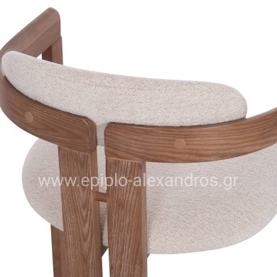 ΠΟΛΥΘΡΟΝΑ ΤΡΑΠΕΖΑΡΙΑΣ KALL HM18247.01 ΜΠΕΖ ΥΦΑΣΜΑ--ΜΑΤ WHITEWASH PLYWOOD 56x45x73Υεκ.