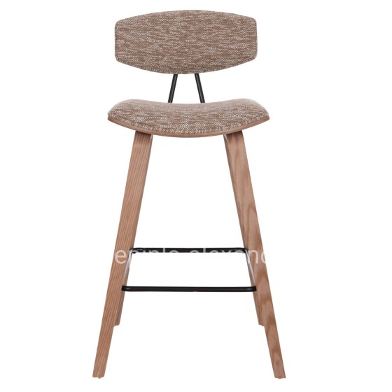 ΣΚΑΜΠΟ ΜΠΑΡ ΜΕΣ.ΥΨΟΥΣ INOVER HM9984.01 PLYWOOD ΣΕ WHITEWASH-ΚΑΦΕ ΥΦΑΣΜΑ 50x48x90Υεκ.