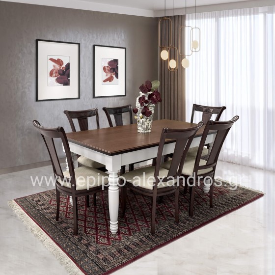 Dining Table Νο36 With 6 K147 Chairs