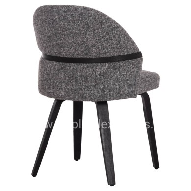 ΚΑΡΕΚΛΑ ΤΡΑΠΕΖΑΡΙΑΣ DEKKER HM18249.02 PLYWOOD ΜΑΥΡΟ--ΥΦΑΣΜΑ ΓΚΡΙ 50x60x80Υεκ.