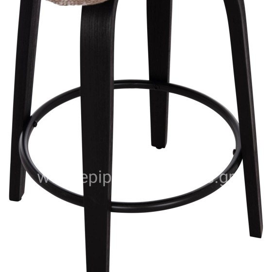 ΣΚΑΜΠΟ ΜΠΑΡ ΠΕΡΙΣΤΡΕΦΟΜΕΝΟ DEKKER HM18250.02 PLYWOOD ΜΑΥΡΟ--ΥΦΑΣΜΑ ΚΑΦΕ 48x54x96Υεκ.