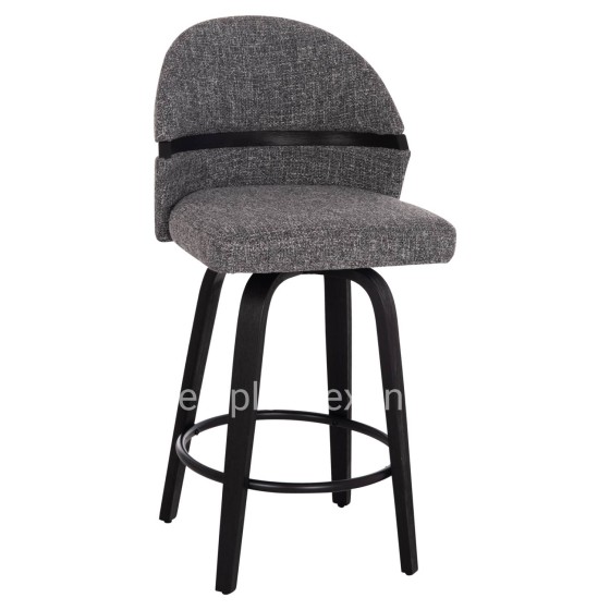 ΣΚΑΜΠΟ ΜΠΑΡ ΠΕΡΙΣΤΡΕΦΟΜΕΝΟ DEKKER HM18250.03 PLYWOOD ΜΑΥΡΟ--ΥΦΑΣΜΑ ΓΚΡΙ 48x54x96Υεκ.