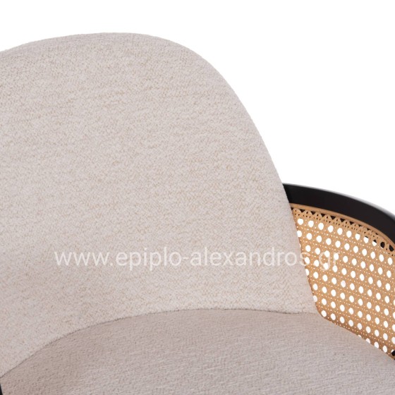 ΣΚΑΜΠΟ ΜΠΑΡ ΠΕΡΙΣΤΡΕΦΟΜΕΝΟ BECKER HM18251.02 PLYWOOD ΜΑΥΡΟ--ΕΚΡΟΥ ΥΦΑΣΜΑ 50x52x100Υ