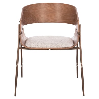 ΠΟΛΥΘΡΟΝΑ KRILL HM18254.01 PLYWOOD ΣΕ WHITEWASH--ΜΕΤΑΛΛΟ ΣΕ ΧΑΛΚΙΝΟ 55,5x55x72Υεκ.