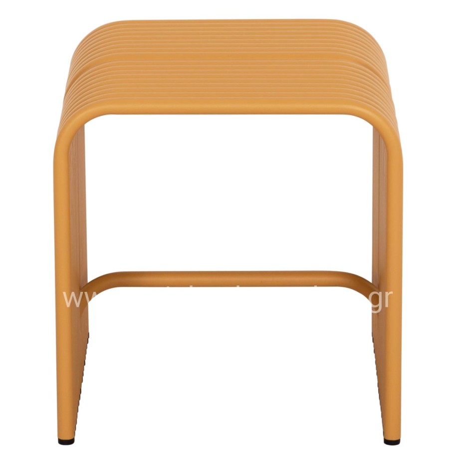 STOOL SERIES INTREPID HM6325.06 ALUMINUM IN MUSTARD YELLOW COLOR 40x38x42.5Hcm.