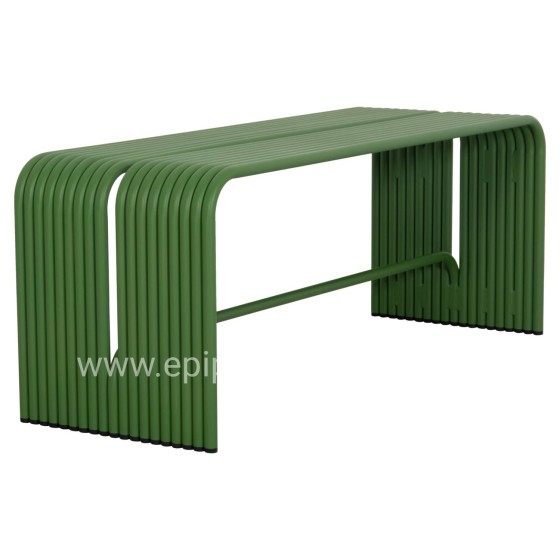 BENCH 2-SEATER SERIES INTREPID HM6327.07 ALUMINUM IN GREEN COLOR 109,5x37x42Hcm.