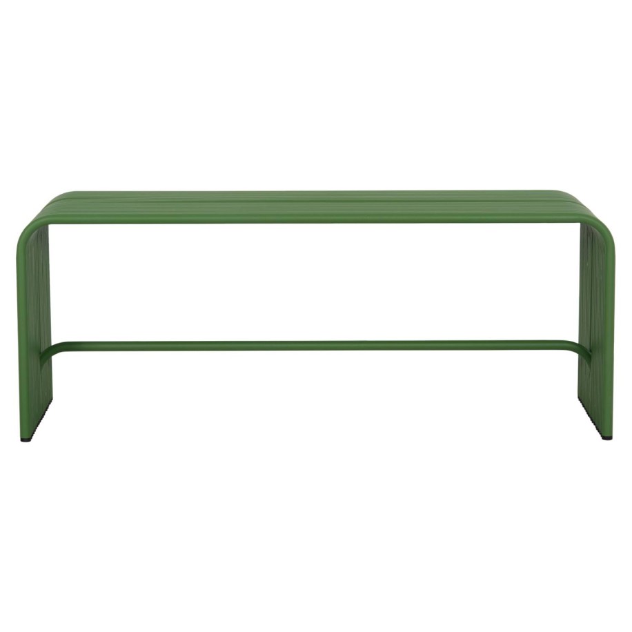 BENCH 2-SEATER SERIES INTREPID HM6327.07 ALUMINUM IN GREEN COLOR 109,5x37x42Hcm.