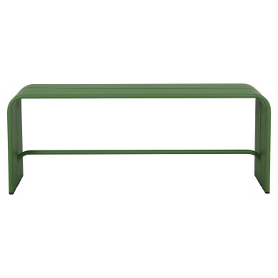 BENCH 2-SEATER SERIES INTREPID HM6327.07 ALUMINUM IN GREEN COLOR 109,5x37x42Hcm.
