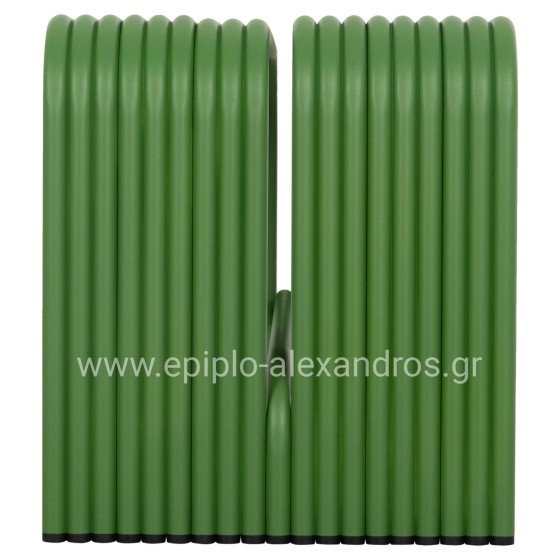 BENCH 2-SEATER SERIES INTREPID HM6327.07 ALUMINUM IN GREEN COLOR 109,5x37x42Hcm.