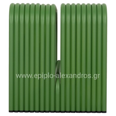 BENCH 2-SEATER SERIES INTREPID HM6327.07 ALUMINUM IN GREEN COLOR 109,5x37x42Hcm.