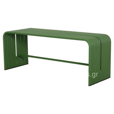 BENCH 2-SEATER SERIES INTREPID HM6327.07 ALUMINUM IN GREEN COLOR 109,5x37x42Hcm.