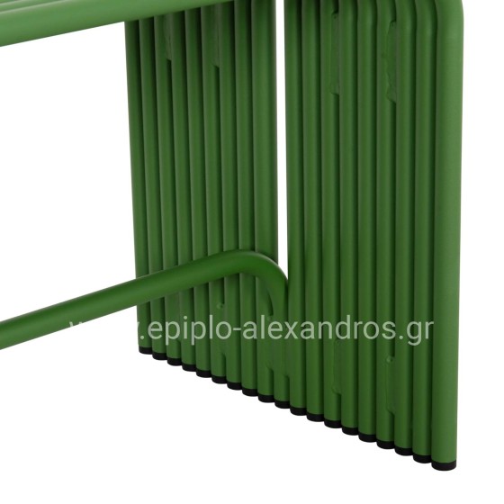 BENCH 2-SEATER SERIES INTREPID HM6327.07 ALUMINUM IN GREEN COLOR 109,5x37x42Hcm.