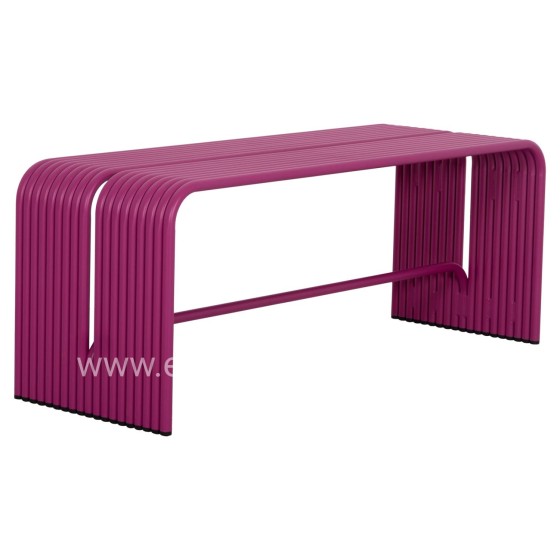 BENCH 2-SEATER SERIES INTREPID HM6327.05 ALUMINUM IN PURPLE COLOR 109,5x37x42Hcm.
