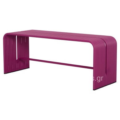 BENCH 2-SEATER SERIES INTREPID HM6327.05 ALUMINUM IN PURPLE COLOR 109,5x37x42Hcm.