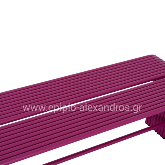 ΠΑΓΚΑΚΙ 2-ΘΕΣΙΟ ΣΕΙΡΑ INTREPID HM6327.05 ΑΛΟΥΜΙΝΙΟ ΣΕ ΜΩΒ ΧΡΩΜΑ 109,5x37x42Υ