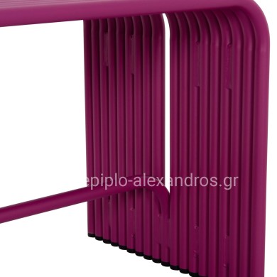 BENCH 2-SEATER SERIES INTREPID HM6327.05 ALUMINUM IN PURPLE COLOR 109,5x37x42Hcm.