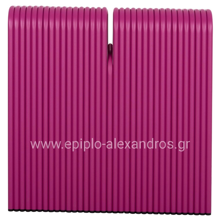 DINING TABLE SERIES INTREPID HM6330.05 ALUMINUM IN PURPLE 120x70x70.5Hcm.