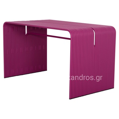 DINING TABLE SERIES INTREPID HM6330.05 ALUMINUM IN PURPLE 120x70x70.5Hcm.