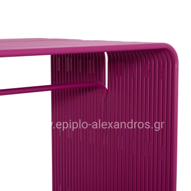 DINING TABLE SERIES INTREPID HM6330.05 ALUMINUM IN PURPLE 120x70x70.5Hcm.