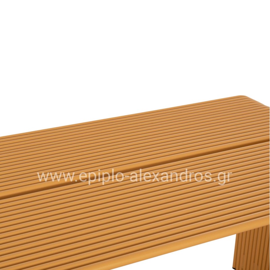 DINING TABLE SERIES INTREPID HM6330.07 ALUMINUM IN MUSTARD YELLOW 120x70x70.5Hcm.