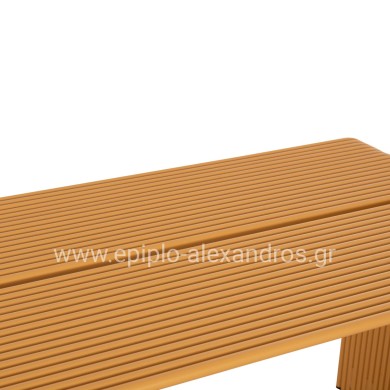 DINING TABLE SERIES INTREPID HM6330.07 ALUMINUM IN MUSTARD YELLOW 120x70x70.5Hcm.