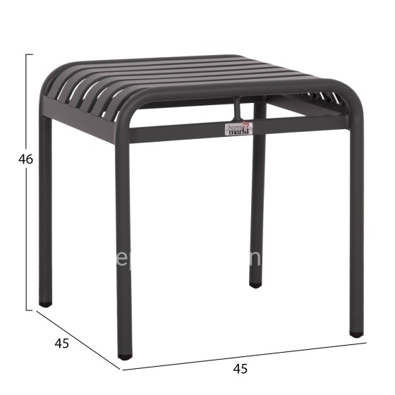 ALUMINUM STOOL RACHEL HM6340.01 GREY COLOR 45x45x46Hcm.