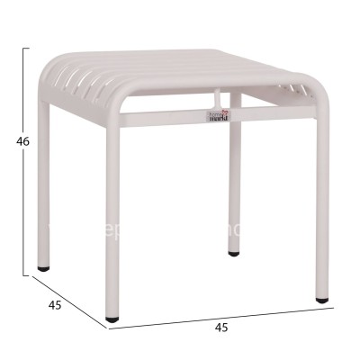 ALUMINUM STOOL RACHEL HM6340.02 WHITE COLOR 45x45x46Hcm.