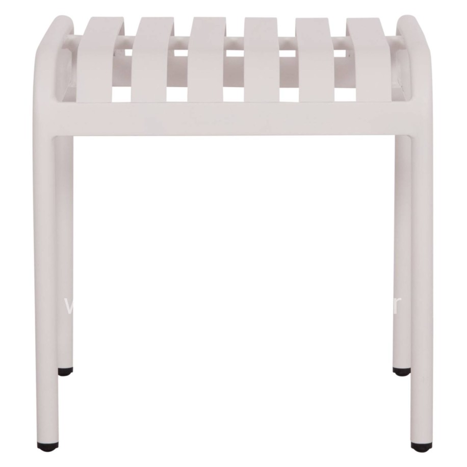 ALUMINUM STOOL RACHEL HM6340.02 WHITE COLOR 45x45x46Hcm.