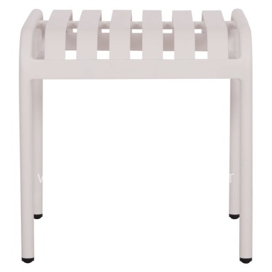 ALUMINUM STOOL RACHEL HM6340.02 WHITE COLOR 45x45x46Hcm.