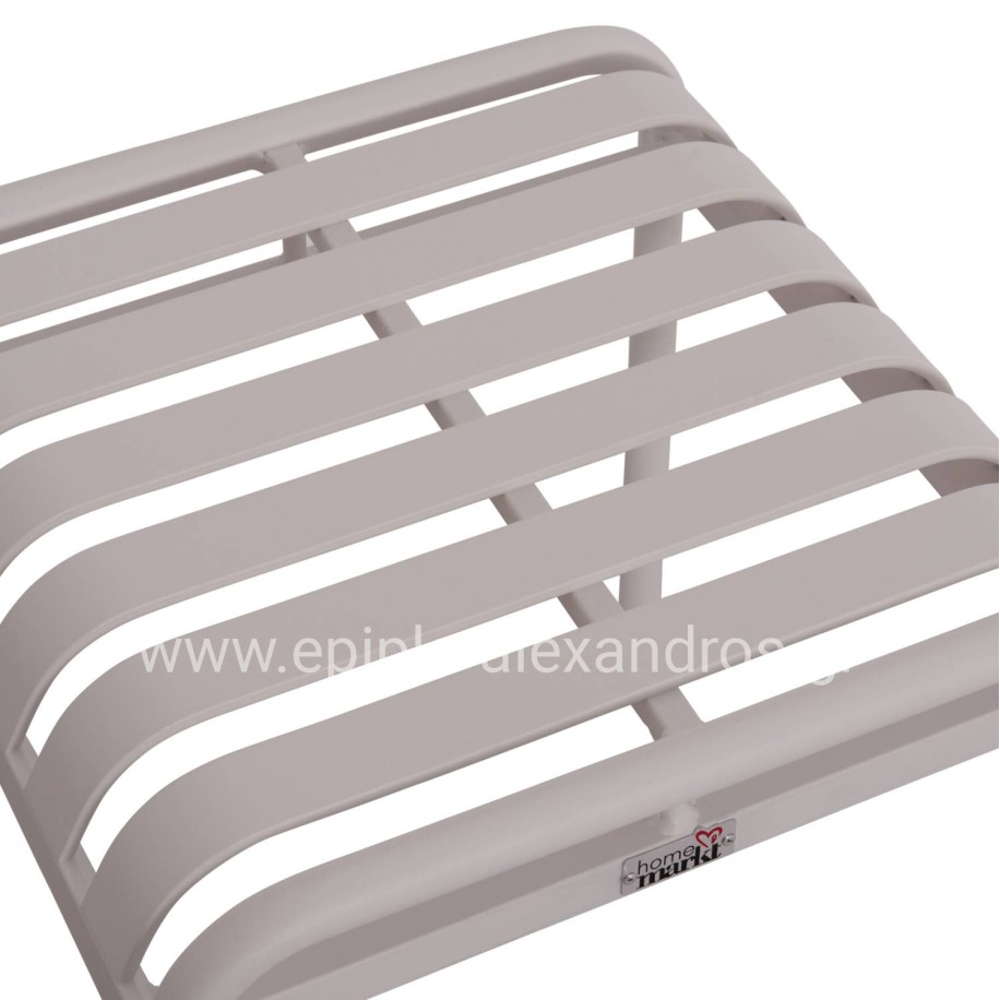 ALUMINUM STOOL RACHEL HM6340.02 WHITE COLOR 45x45x46Hcm.