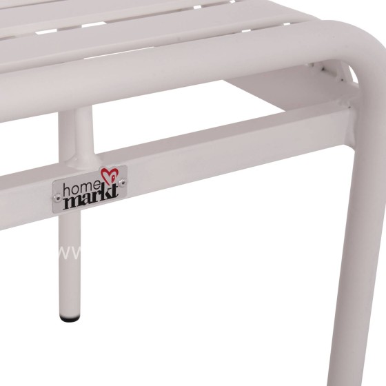 ALUMINUM STOOL RACHEL HM6340.02 WHITE COLOR 45x45x46Hcm.