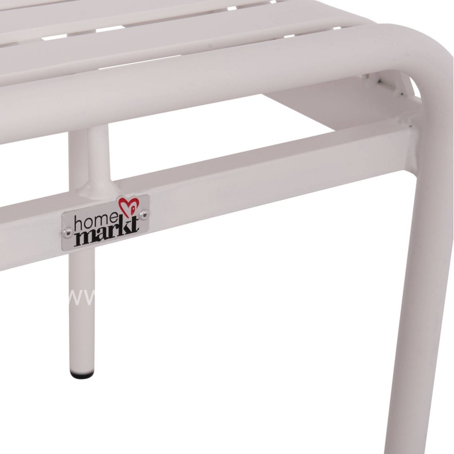 ALUMINUM STOOL RACHEL HM6340.02 WHITE COLOR 45x45x46Hcm.